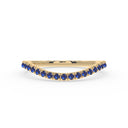 Rise pave curve ring sapphire