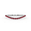 Rise pave curve ring ruby