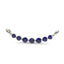 Love floating sapphire curve necklace