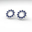 Invincible sun stud earrings sapphire