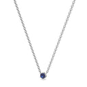 Empower solitaire necklace sapphire