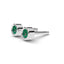 Fearless bezel stud earring emerald