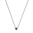 Empower solitaire necklace emerald