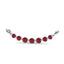 Love floating ruby curve necklace