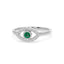 Protection evil eye ring emerald