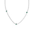 Fearless three bezel necklace emerald