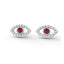 Protection evil eye stud earrings ruby