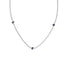 Fearless bezel necklace sapphire