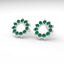 Invincible sun stud earrings emerald