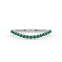 Rise pave curve ring emerald