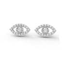 Protection evil eye stud earrings diamond