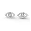 Protection evil eye stud earrings diamond