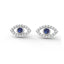 Protection evil eye stud earrings sapphire