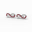 Achieve infinity stud earrings ruby