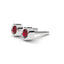 Fearless bezel stud earring ruby