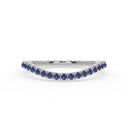 Rise pave curve ring sapphire