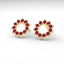 Invincible sun stud earrings ruby