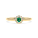 Iiluminate halo ring emerald