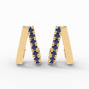Harmony bar split hoops sapphire