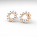 Invincible sun stud earrings diamond