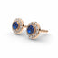 Iiluminate halo stud earring sapphire