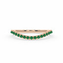 Rise pave curve ring emerald