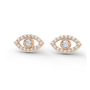 Protection evil eye stud earrings diamond