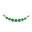 Love floating emerald curve necklace