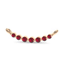 Love floating ruby curve necklace