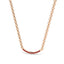 Rise pave curve necklace ruby