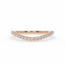 Rise pave curve ring diamond