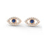 Protection evil eye stud earrings sapphire