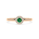 Iiluminate halo ring emerald