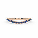 Rise pave curve ring sapphire