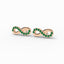 Achieve infinity stud earrings emerald