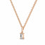 Bold baguette cut diamond centre stone necklace