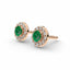 Iiluminate halo stud earring emerald