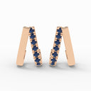 Harmony bar split hoops sapphire