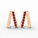 Harmony bar split hoops ruby