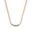 Rise pave curve necklace emerald