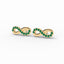 Achieve infinity stud earrings emerald