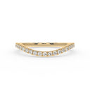 Rise pave curve ring diamond