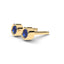 Fearless bezel stud earring sapphire