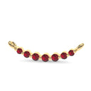 Love floating ruby curve necklace