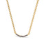 Rise pave curve necklace sapphire