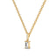 Bold baguette cut diamond centre stone necklace