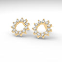 Invincible sun stud earrings diamond