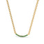 Rise pave curve necklace emerald