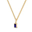 Bold baguette cut sapphire centre stone necklace