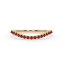 Rise pave curve ring ruby